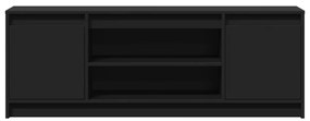 Móvel de TV com luzes LED derivados de madeira preto