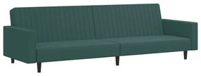 2 pcs conjunto de sofás veludo verde-escuro