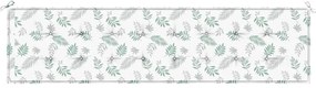 Almofadão para banco de jardim 200x50x4 cm tecido padrão folhas