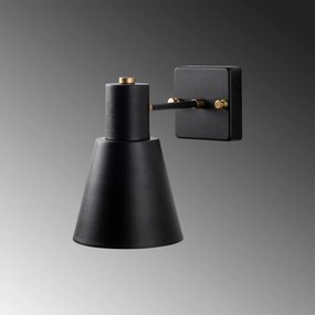 Candeeiro de Parede Funnel – Preto e Dourado – 14 x 24 x 21 cm