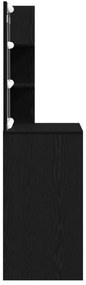 Mesa de Maquilhagem LED vidaXL em Carvalho Preto, 60x40x140 cm, Feita