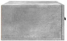 Mesas de cabeceira parede 2 pcs 35x35x20 cm cinza cimento