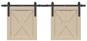 Kit p/ porta de armário deslizante 122 cm aço carbono