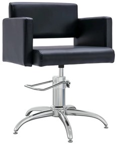 Cadeira de Cabeleireiro em Couro Artificial - Preto - Design Moderno