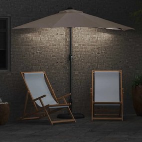 Guarda-sol de Jardim Cinzento-acastanhado 294 x 150 x 223 cm