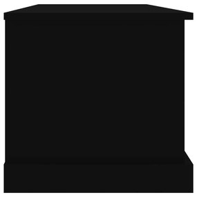 Caixa de arrumação 70x40x38 cm derivados de madeira preto