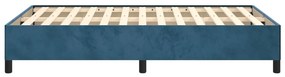 Estrutura de cama com colchão azul escuro 120x190 cm Veludo