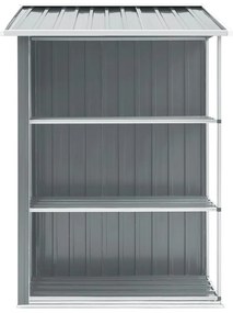 Abrigo de jardim c/ prateleiras 205x130x183 cm ferro cinzento
