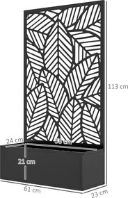 Biombo de Exterior com Floreira de Metal Floreira de Parede ou Indepen