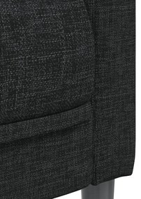 2 pcs conjunto de sofás tecido preto