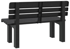 Banco de jardim 110x52x71 cm polipropileno antracite