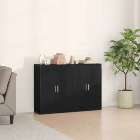 vidaXL Buffets 2 pcs Carvalho Preto 60x31x84 cm Madeira de Engenharia