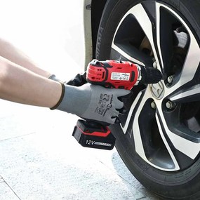 vidaXL Luvas de Trabalho 24 pcs Cinza e Preto 9 / l Poliéster