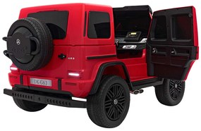 Carro elétrico para Crianças 24V 4x4 200W Mercedes Benz G63 AMG XXL Rodas de EVA, Assento de couro Vermelho