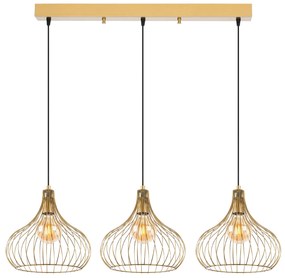 Chandelier Teldamla – Dourado Brilhante – 76 x 22 x 120 cm