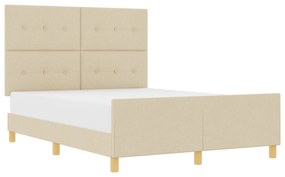 Estrutura de Cama Creme 140x200 cm da vidaXL em Tecido