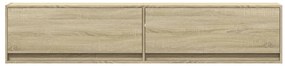 Móvel de parede p/ TV c/ luzes LED 180x31x38 cm carvalho sonoma