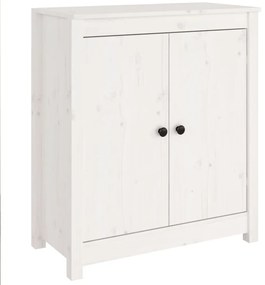 Aparadores 2 pcs 70x35x80 cm madeira de pinho maciça branco