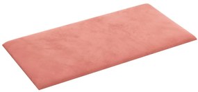 Painel de parede 12 pcs 60x30 cm veludo 2,16 m² rosa
