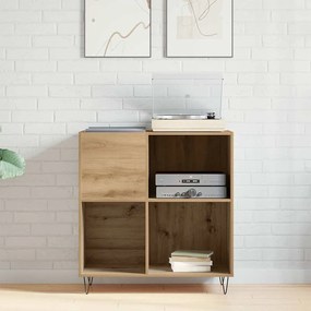 Armário para Gravação vidaXL Preto Carvalho 84,5x38x89 cm Madeira Enge