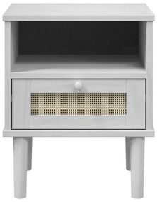 Mesa de cabeceira SENJA 40x35x48 cm pinho maciço branco