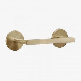 Porta-rolos Adesivo Para Casa De Banho Em Aço Inoxidável Caldrumi Dourado Escovado - Sklum