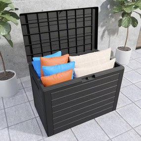 Caixa de almofadas para jardim Lille 190L 78 x 44 x 55 cm antracite