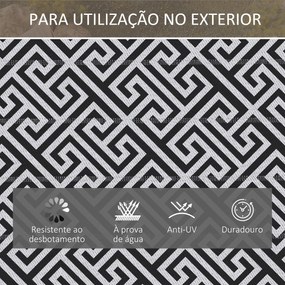 Tapete de Exterior 182x274 cm Tapete Reversível com Desenho Geométrico