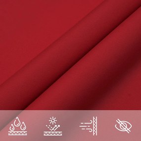 Para-sol estilo vela tecido oxford retangular 5x8 m vermelho