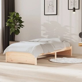 Estrutura de cama solteiro 90x190 cm madeira maciça