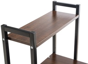 Secretária com prateleiras laterais Poe 120 x 111 x 44 cm Cor Nogueira