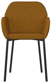 Cadeiras de jantar 2 pcs veludo castanho