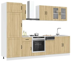 8 peças armário de cozinha conjunto Kalmar sonoma carvalho