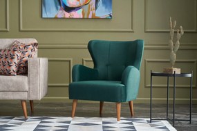 Cadeirão Karina – Verde Petróleo – 73x87x80 cm