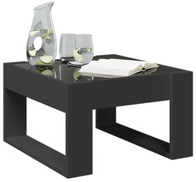 Mesa de centro luzes LED Infinity 50x53x30 cm preto