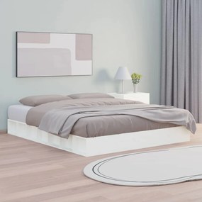 820662 vidaXL Estrutura de cama super king 180x200 cm madeira maciça branco