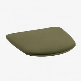 Almofada 31x31 Cm Para Cadeira Estofada Lix Velluto Verde Caqui - Sklum