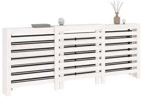 Cobertura de radiador 210x21x85 cm pinho maciço branca