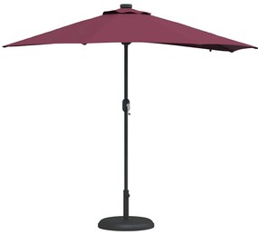 Guarda-sol de Jardim Vermelho bordô 294 x 150 x 223 cm tecido