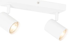 Plafon moderno branco 2-luzes ajustável retangular - Jeana