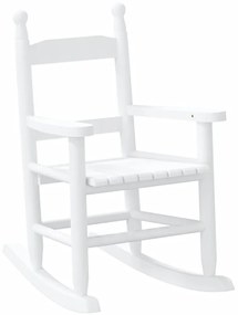 Cadeiras de baloiço infantis 2 pcs álamo maciço branco