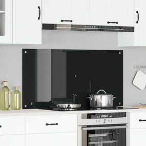 vidaXL Proteção de Cozinha Preto 120 x 60 x 0.6 cm vidro temperado