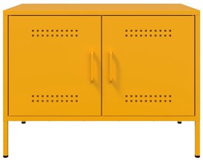 Móveis de TV 2 pcs 68x39x50,5 cm aço amarelo mostarda