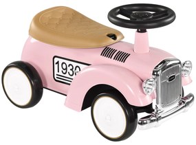 Aiyaplay Carro de Passeio Infantil Veículo de Empurrar Multi Equipado 12-36 Meses Porta Malas Buzina Estilo Vintage Rosa | Aosom Portugal