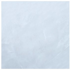 Tábuas de soalho autoadesivas 20 pcs 1,86 m² PVC mármore branco