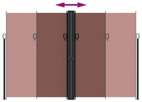 Toldo lateral retrátil 220x1000 cm castanho