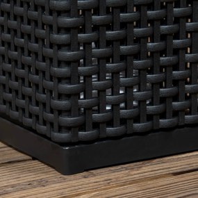 Candeeiro Solar de Jardim – 15,5x15,5x47 cm – Preto – Luz LED Quente c