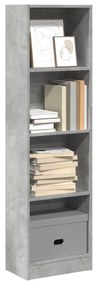 Estante 40x24x143 cm derivados de madeira cinzento cimento