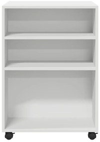 Mesa de apoio c/ rodas 55x60x78 cm derivados de madeira branco