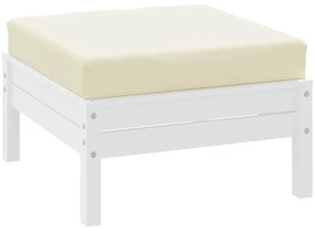 Almofadão para sofá de paletes 60x60x9,5 cm tecido cor creme